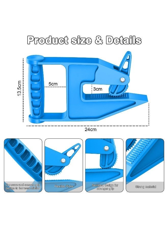 Chabeia 2Pcs Mat Movers Tool, Mat Grippers, Heavy Duty Stall Mat Handlers for Horse Mat, Gym Mat, Trailer Mat & Rubber Mats -Ergonomic Mat Puller, Durable and Save Time（Blue） - Image 3